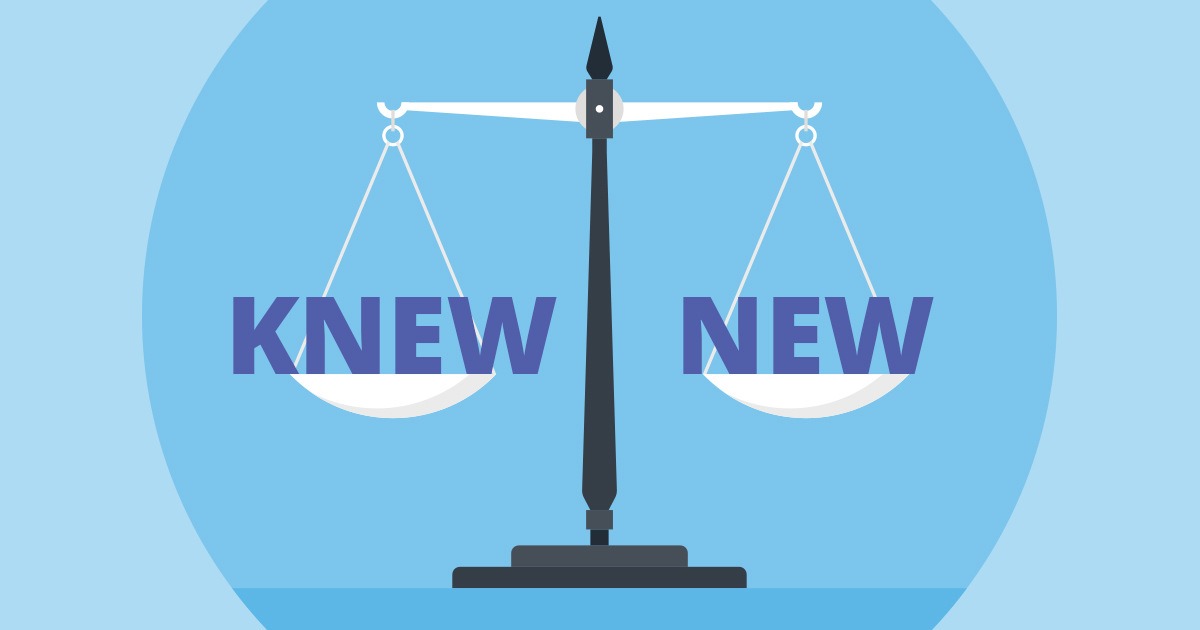 Finding the Balance Between 'Knew' and 'New'